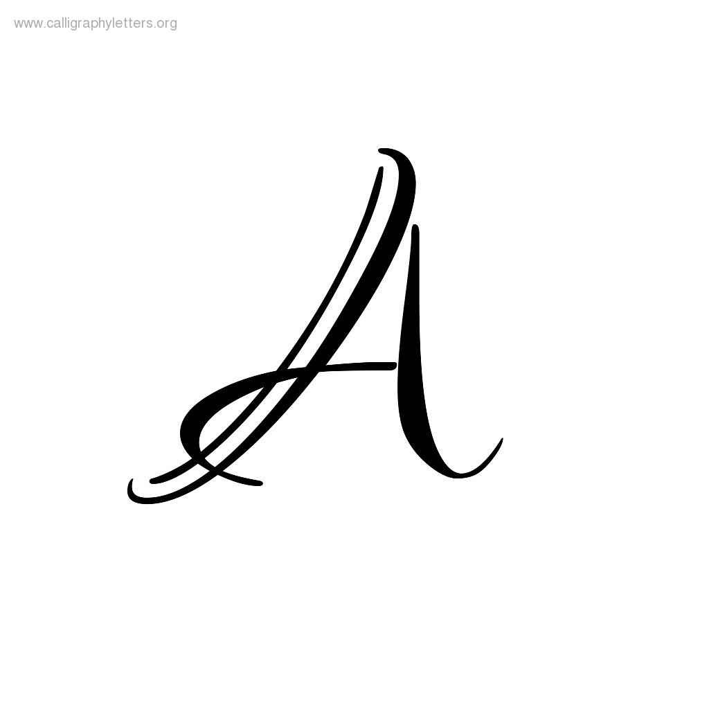 Calligraphy Letter A ClipArt Best