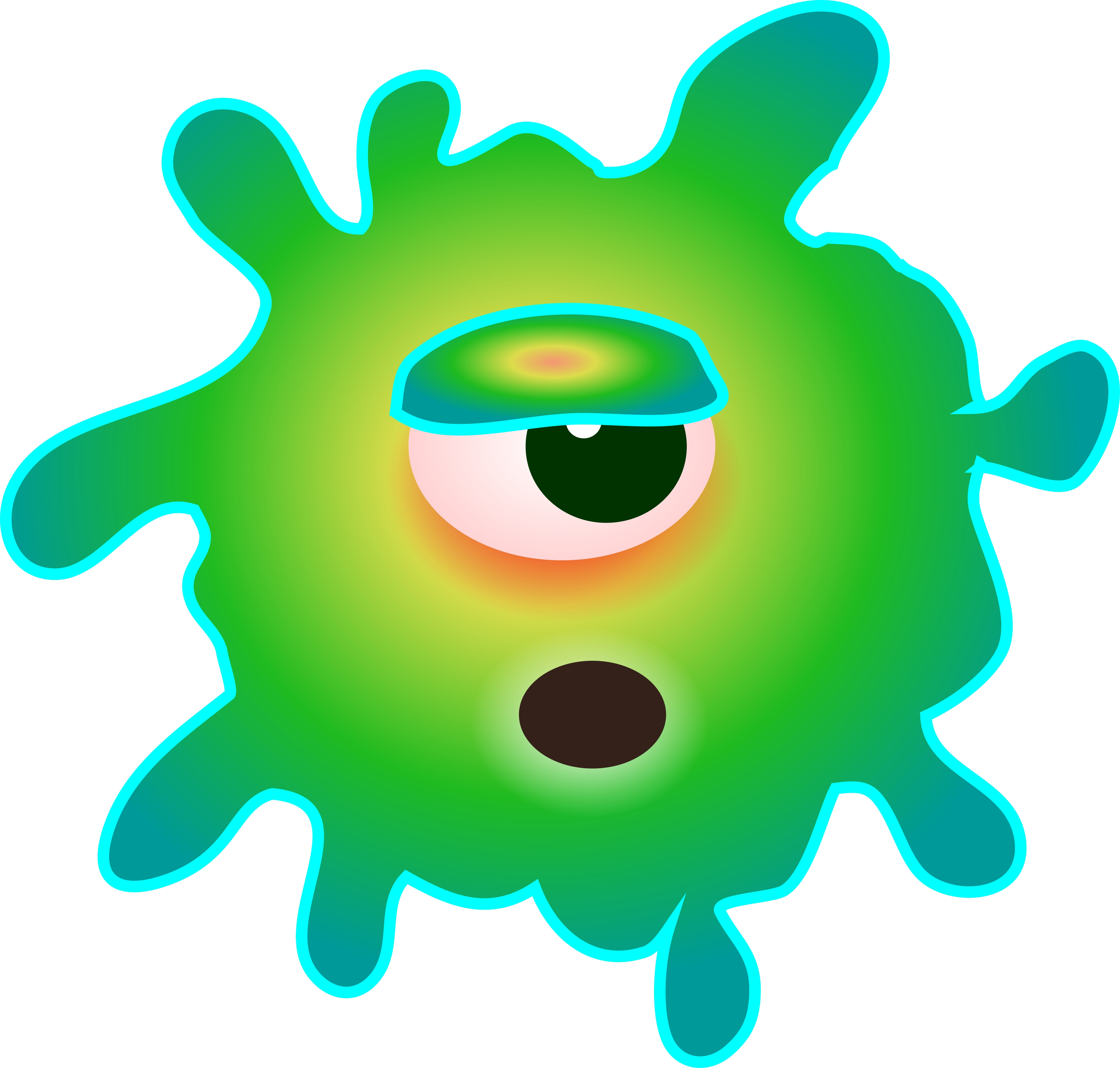 Cartoon germ clipart