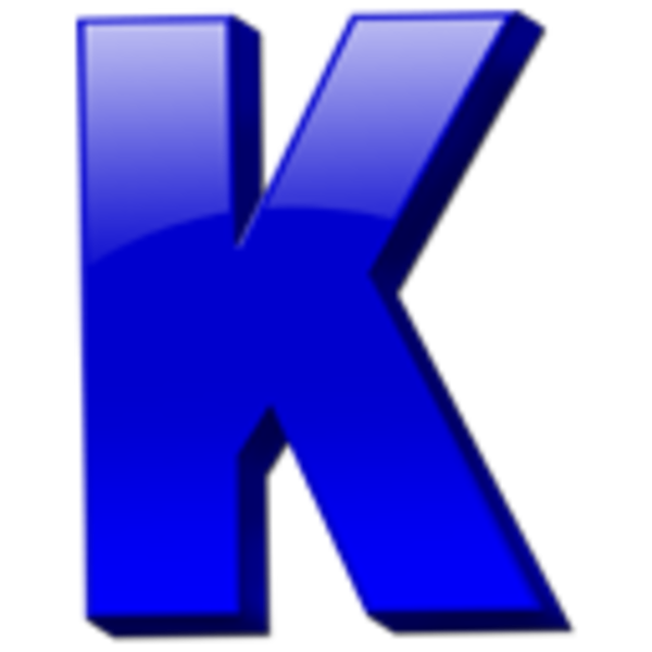 Clipart of the letter k