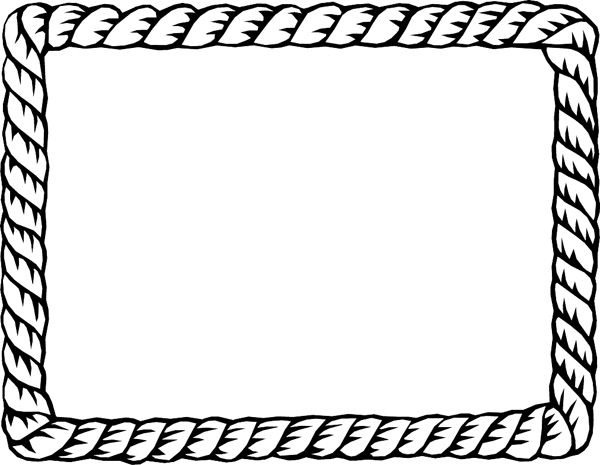 Clipart images of rope borders