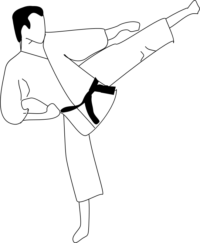 Clipart - Karate kick