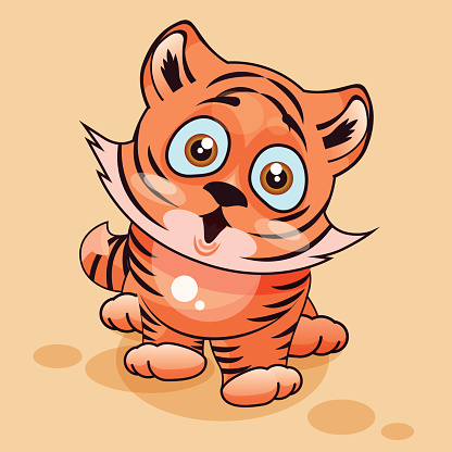 Tiger Cub Clip Art, Vector Images & Illustrations