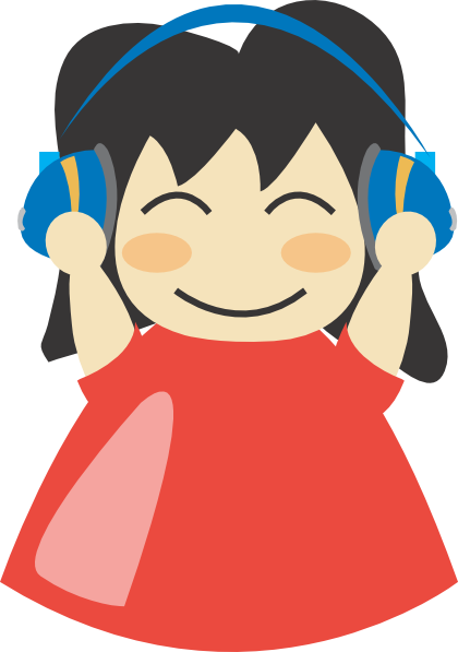 Cute Cartoon Headphones Clipart