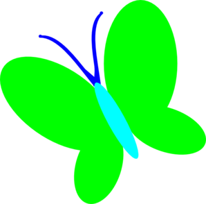Green Butterfly Clip Art - vector clip art online ...