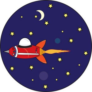 Space Ship Clipart Image - Clip Art Illustration of a Cartoon ...