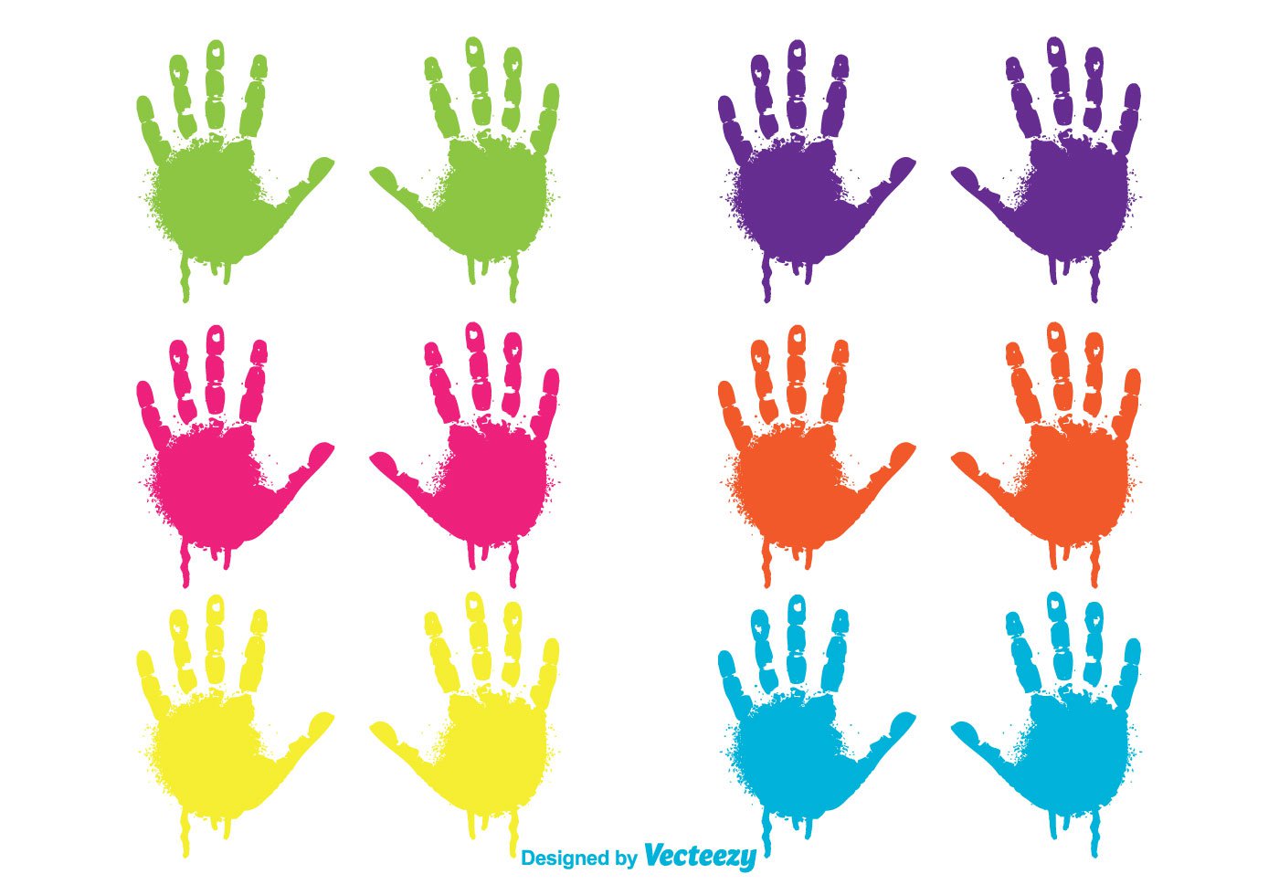 Painted Child Handprint Vectors - Download Free Vector Art, Stock ...