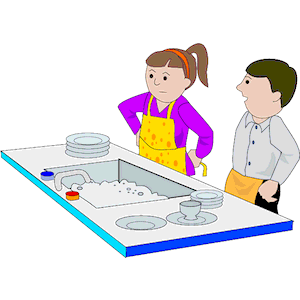 Clipart wash dishes