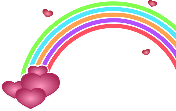 Valentine Rainbow clip art Free Vector
