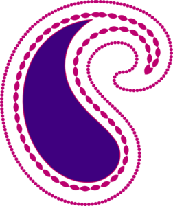 Paisley Pink Purple clip art - vector clip art online, royalty ...