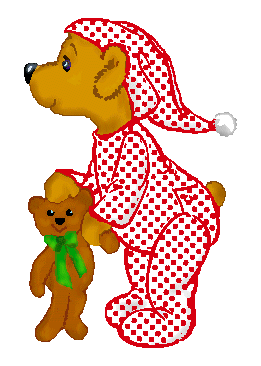 Christmas Clip Art - Teddy Bear in Pajamas