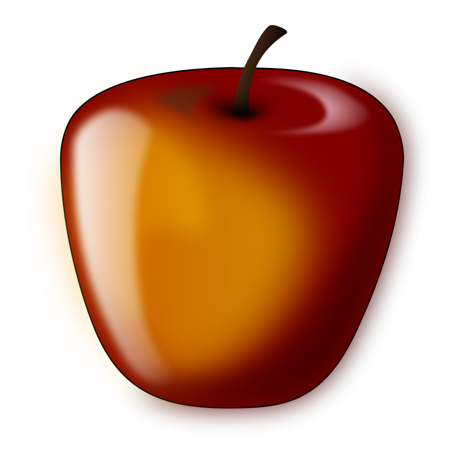 Red shaded apple Clipart, vector clip art online, royalty free ...