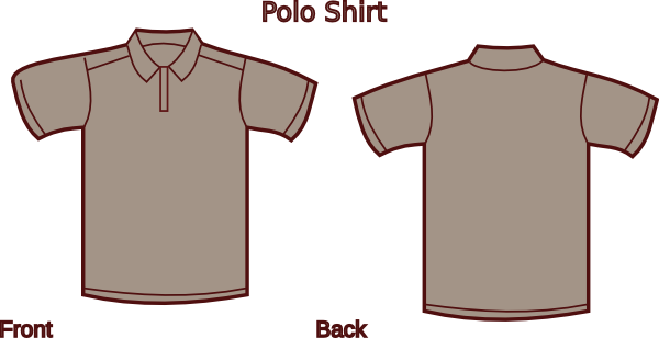 Gray Polo Shirt Front And Back Clip Art - vector clip ...