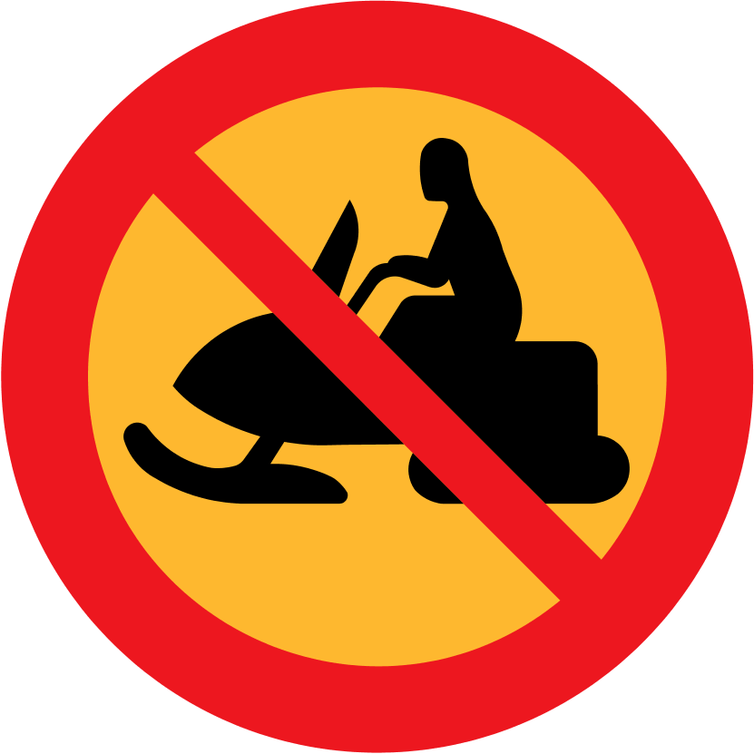 no snowmobiles sign SVG