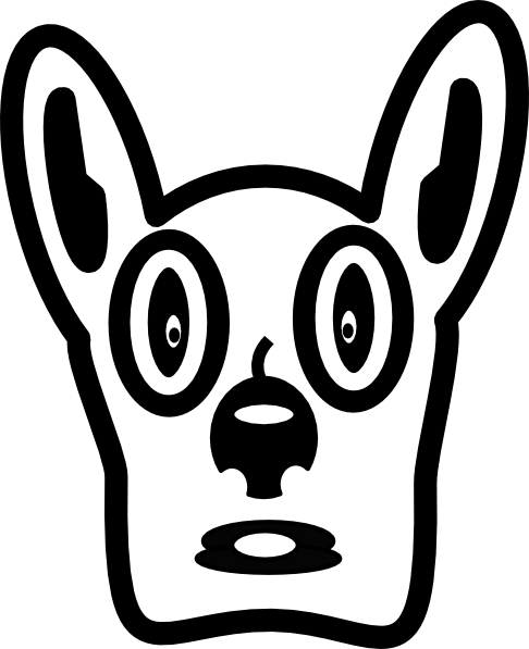 Cartoon Dog Face clip art Free Vector