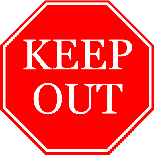 Printable PDF Red Keep Out Sign