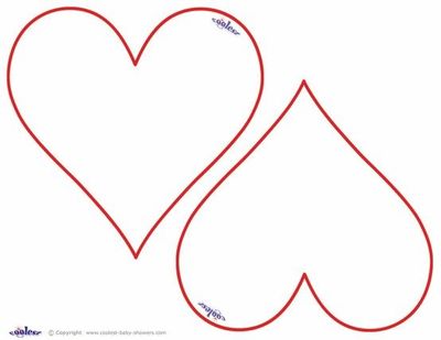 Another heart template; two to a page / Preschool items - Juxtapost