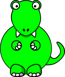 Lime Green Baby Dino Clip Art - vector clip art ...