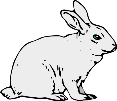 Free White Rabbit Clipart, 1 page of Public Domain Clip Art