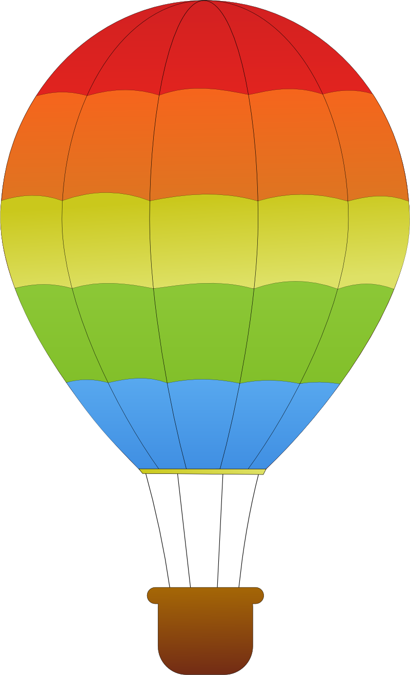 horizontal striped hot air balloons SVG