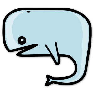 Blue Whale Cartoon - StickerApp