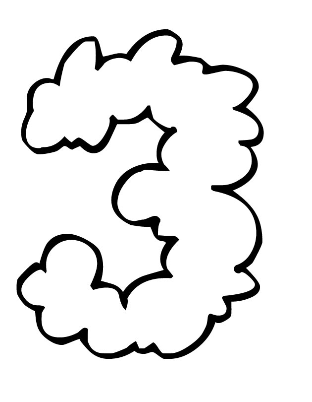 Numbers with Cloud Coloring Pages Free Printable Download ...
