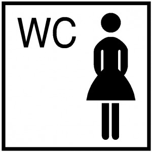 Sanitary stickers, sticker labels ladies toilet