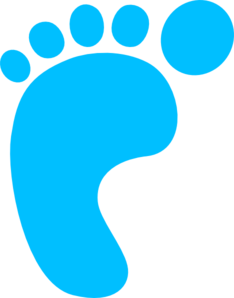 Blue Footprint Clip Art - vector clip art online ...