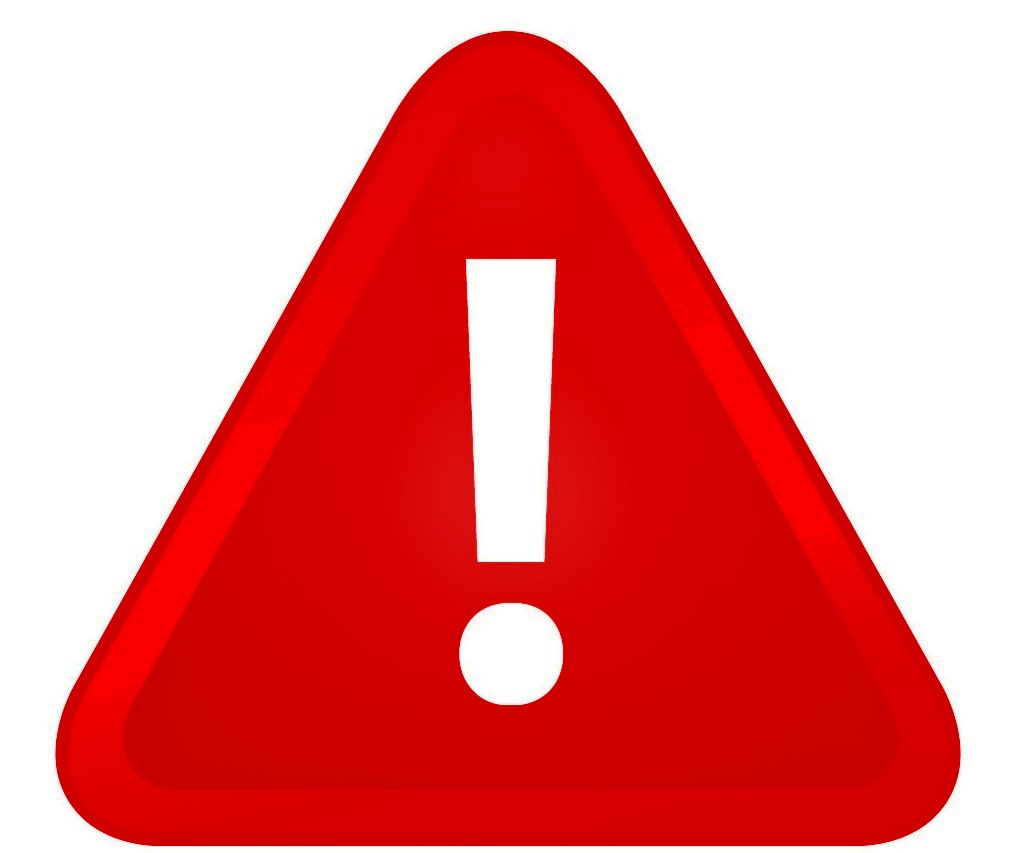 Moderat uddannelse midler Red Warning Sign - ClipArt Best