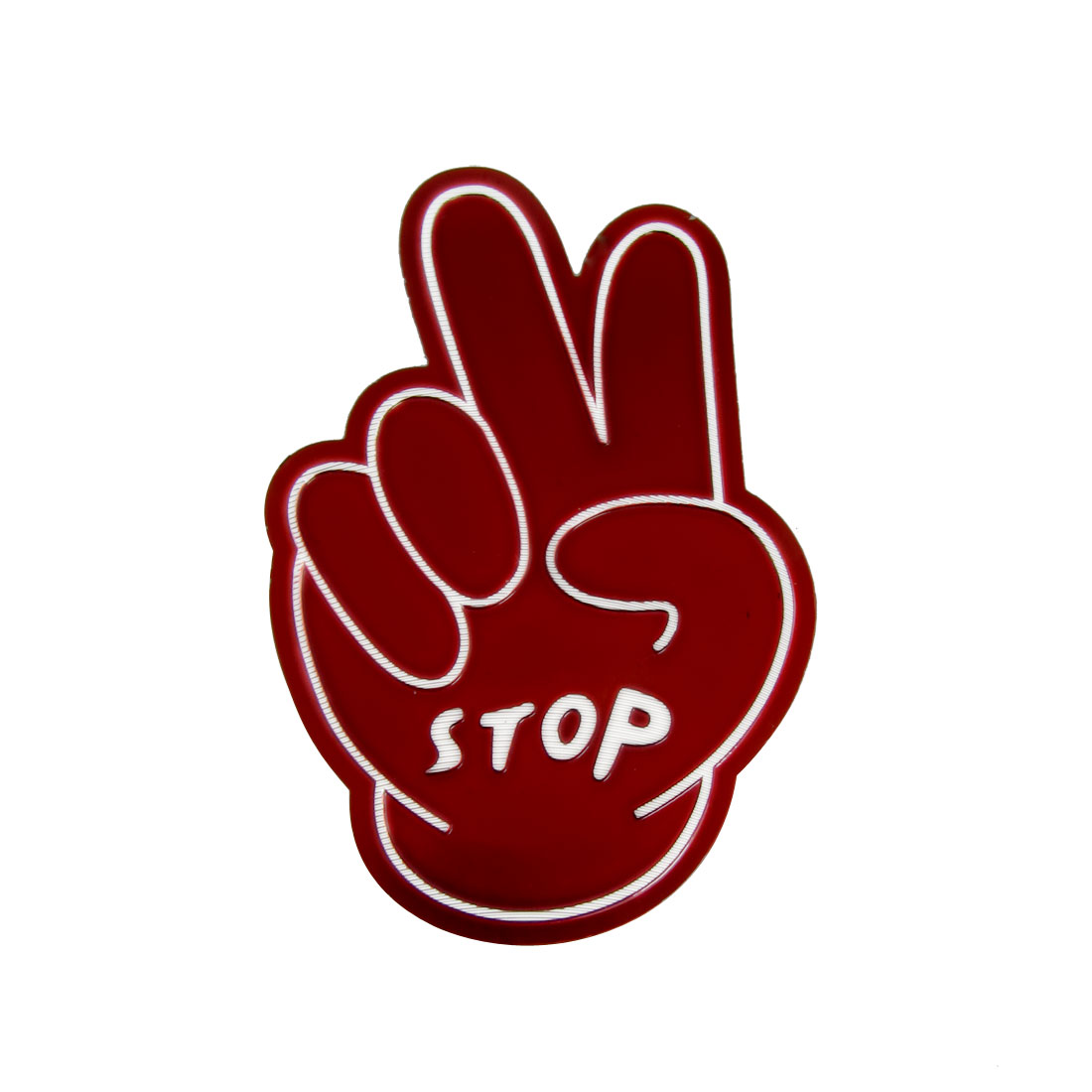 Peace Hand Sign Stop Warning Auto Car Decal Sticker Red