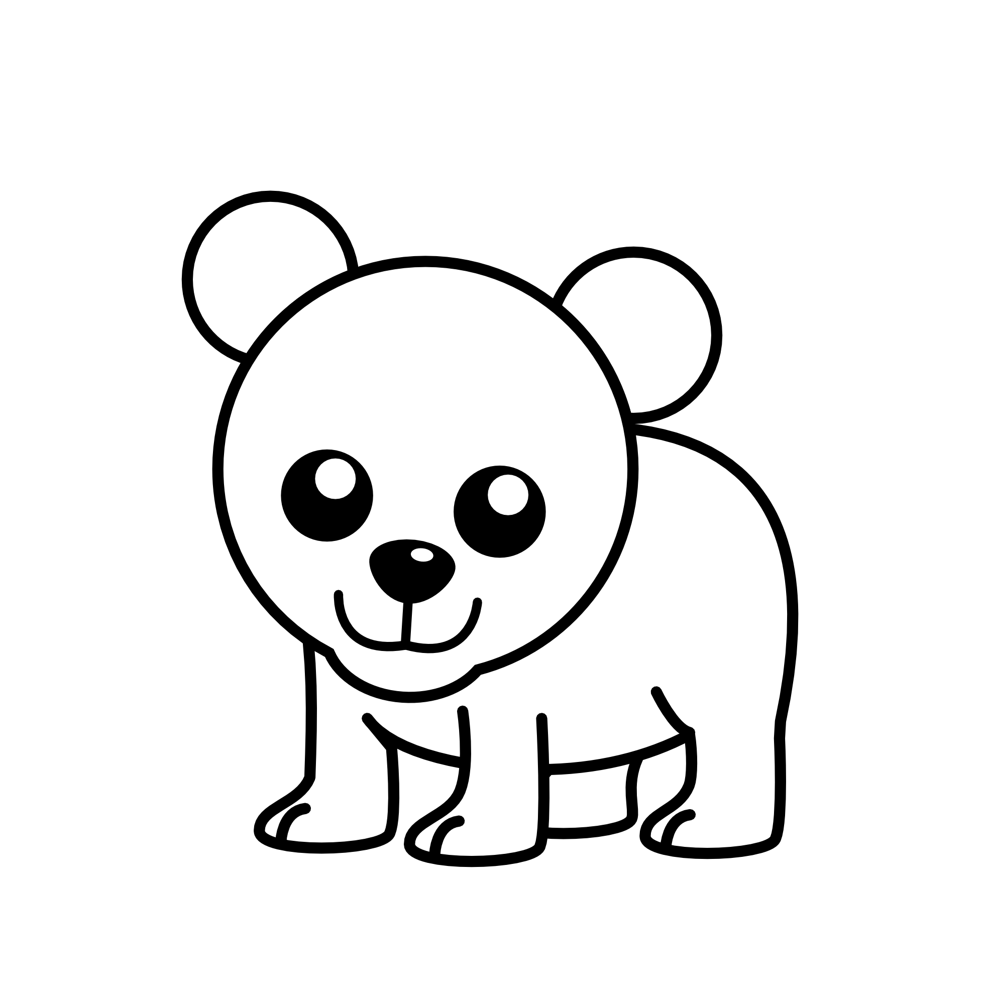 Clipart Black And White Bear - ClipArt Best