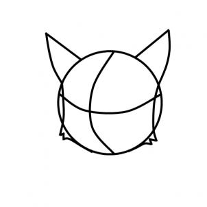 Drawing Printout: How to Draw a Cartoon Cat Head
