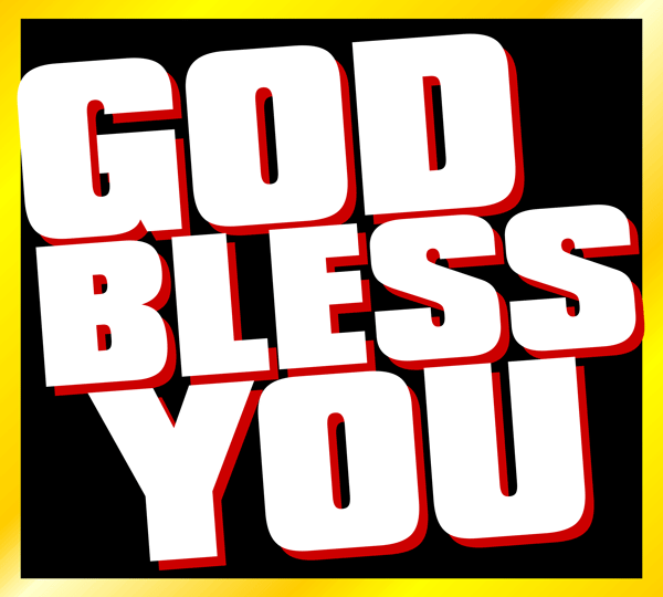 Gold and Black God Bless You Image - Free Christian Blessings