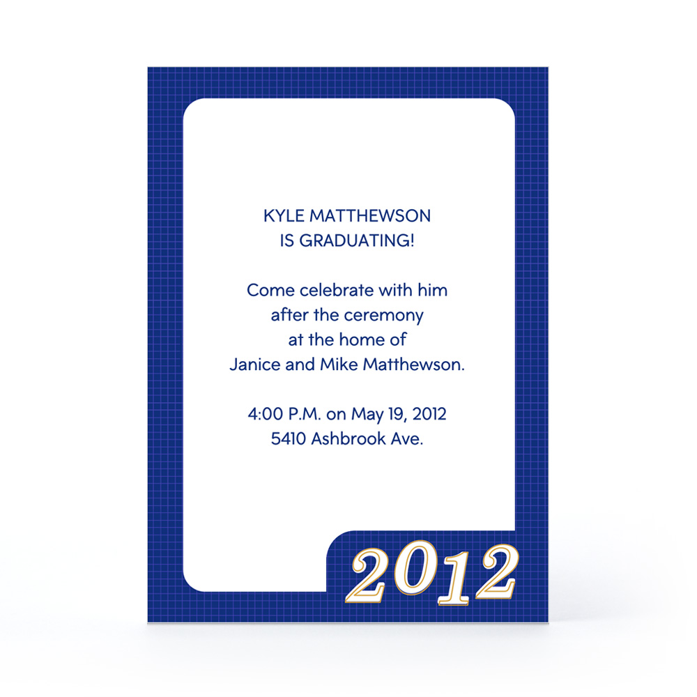 2012 Border - Blue - Graduation Invitation | Hallmark
