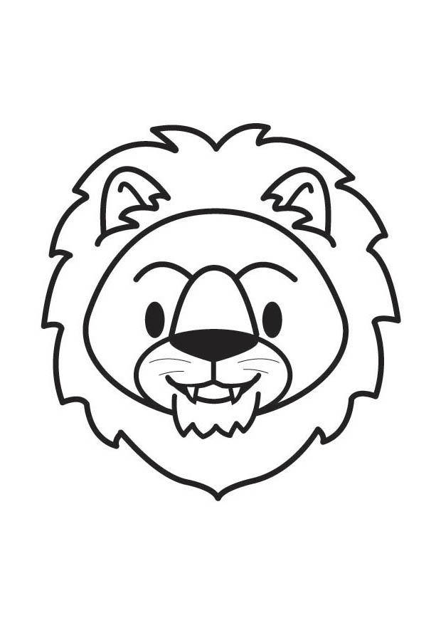 Coloring page Lion Head - img 17857.