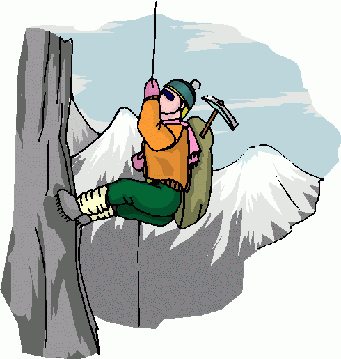 clipart man climbing mountain - photo #9