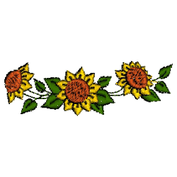 Sunflower Border | MyEmbroideries