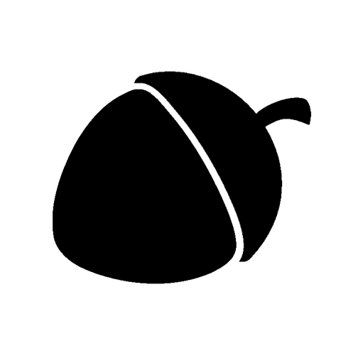 free black and white acorn clip art - photo #48