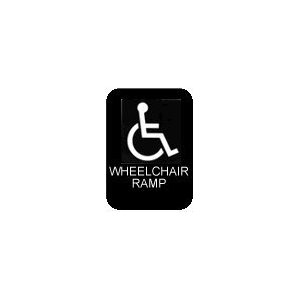 Wheelchair Ramp Sign-12"X-Large 18" Baked Enamel on .080 ...