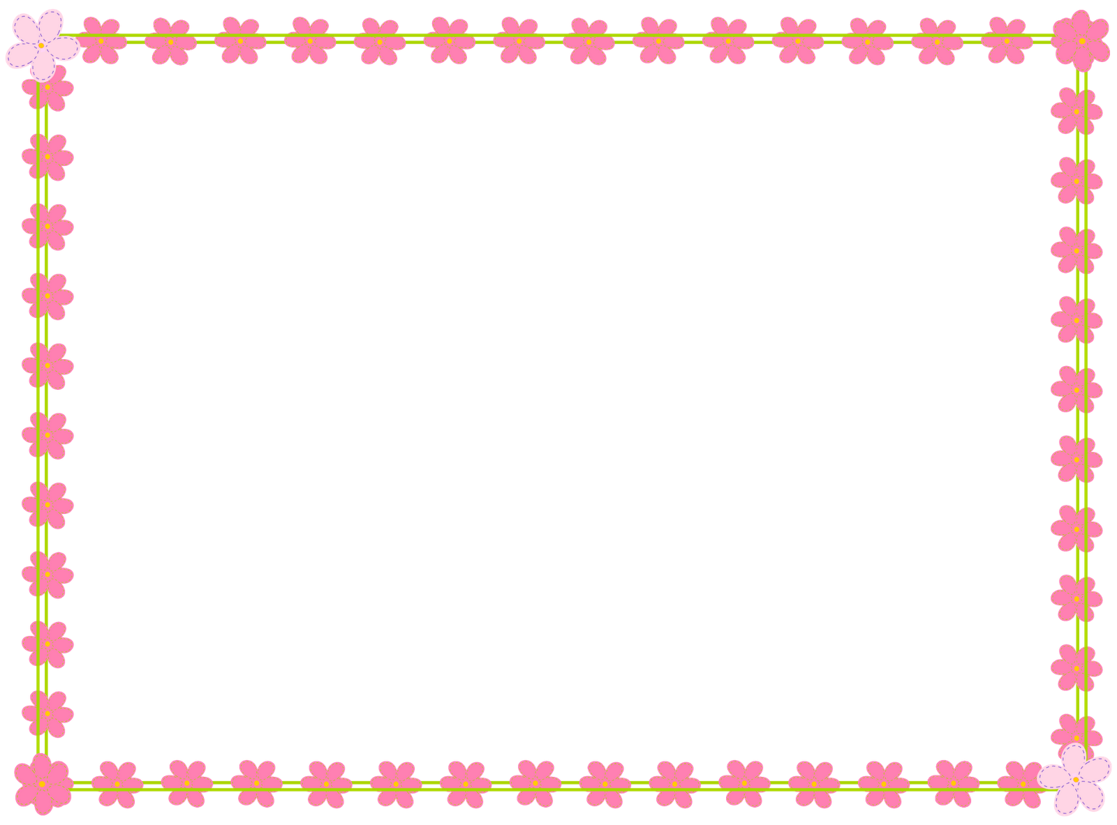 free digital flower frames, scrapbooking paper and stickers – png ...
