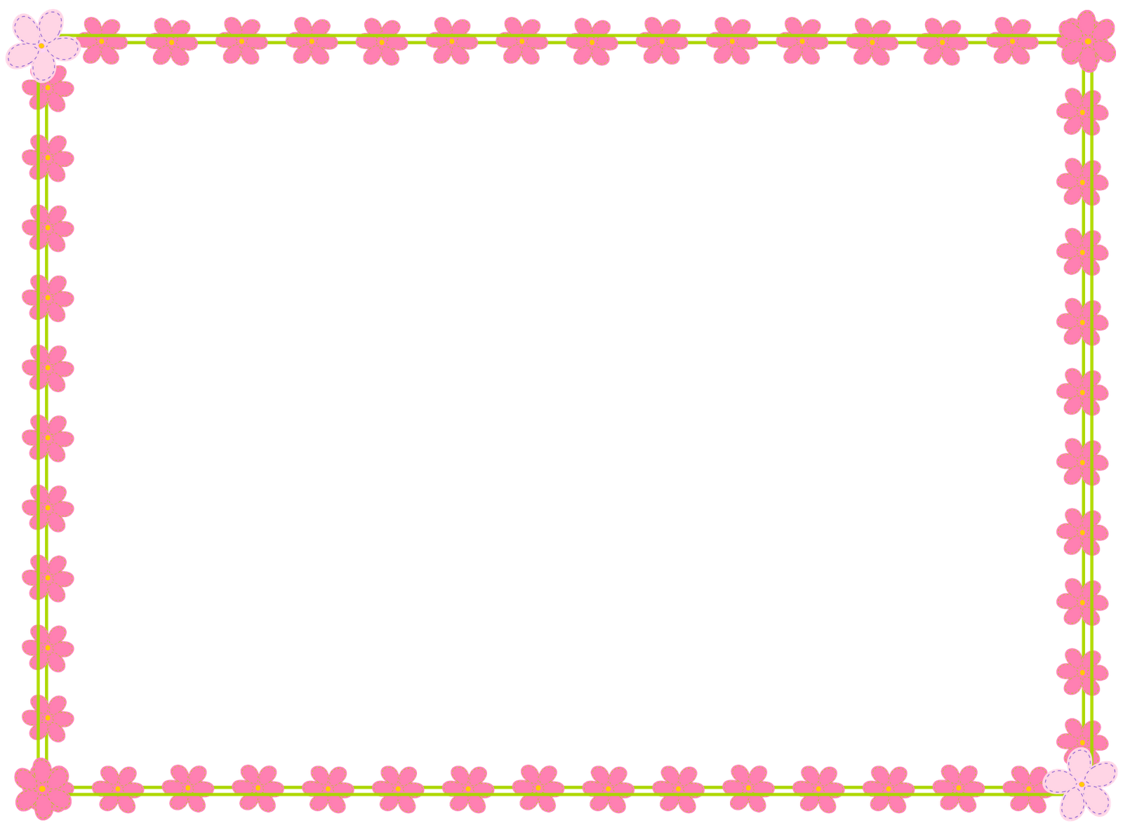 free digital flower border scrapbooking elements - Clipart Rahmen ...