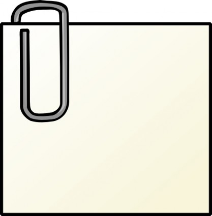 Note With Paperclip clip art Free vector in Open office drawing ...