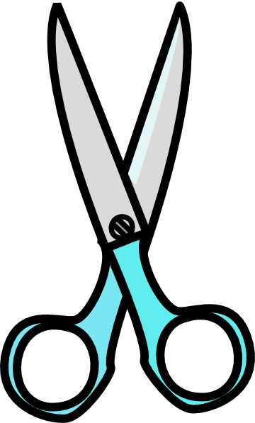 Teal Scissors Clip Art - vector clip art online ...