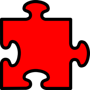 Red Puzzle Piece clip art - vector clip art online, royalty free ...