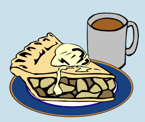 Apple Pie And Coffee clip art - vector clip art online, royalty ...