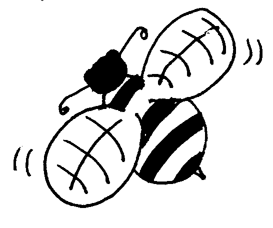 bee clipart black and white free - photo #13