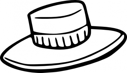 Hat Outline clip art vector, free vector images