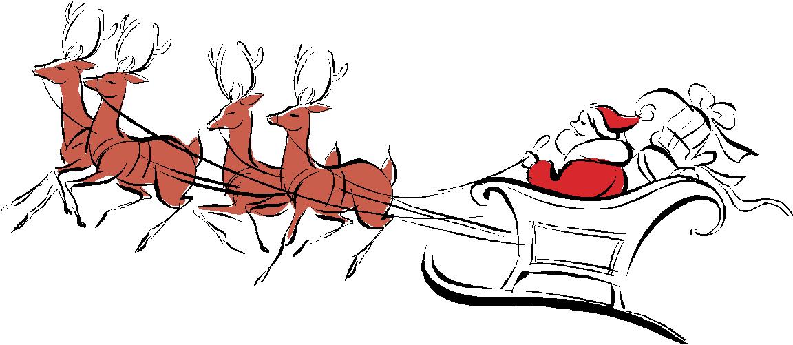 Images Of Santa And Reindeer