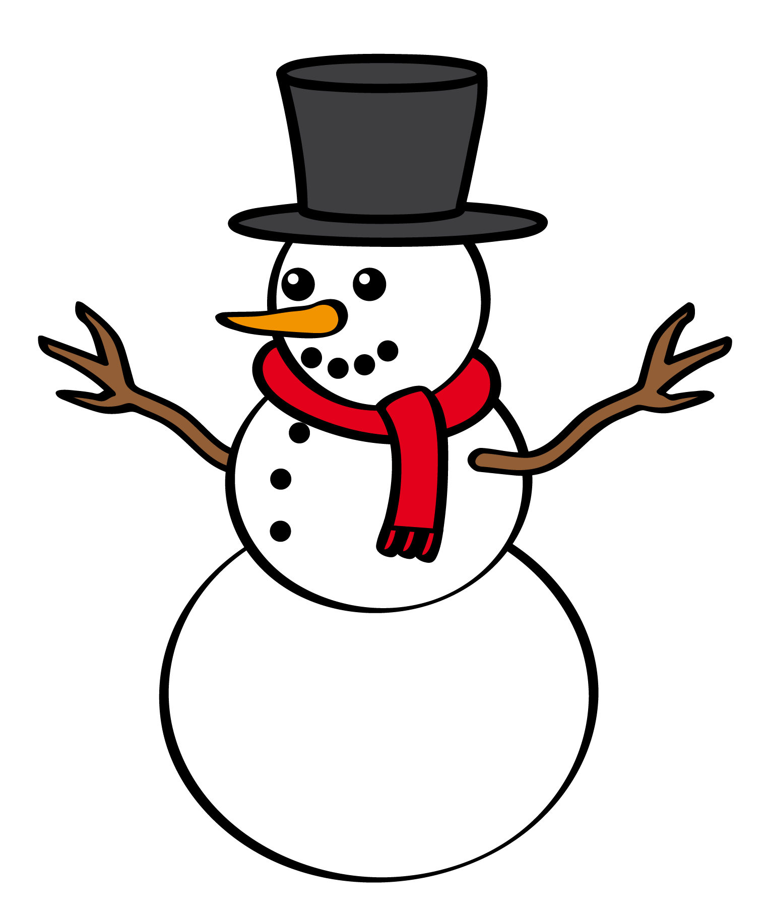 Clipart Snowman - Tumundografico