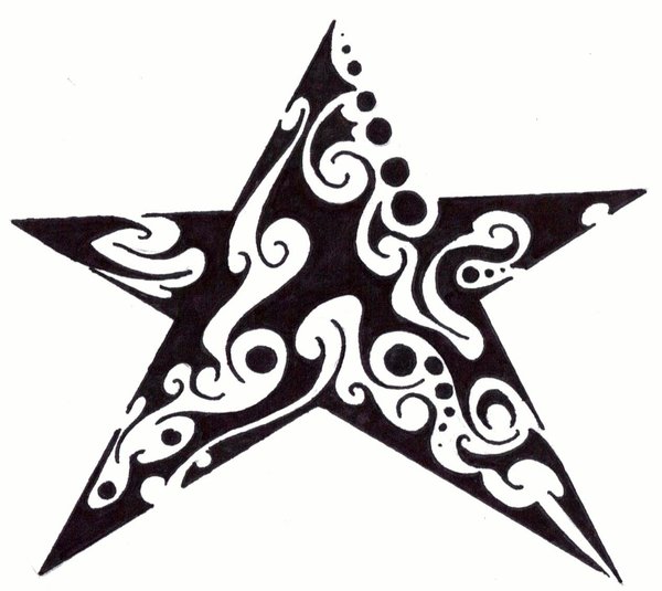 16 Stuning Tribal Star Tattoos | Only Tribal