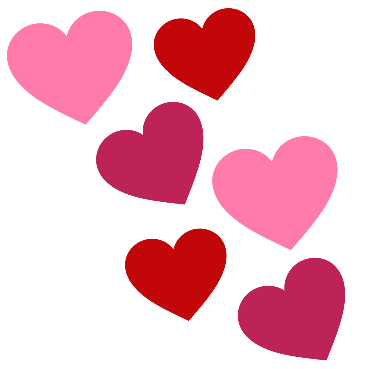 February hearts clip art